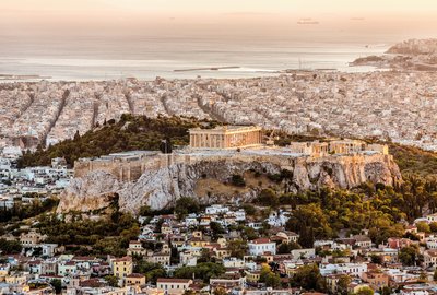 Athen - Akropolis beim Sonnenuntergang