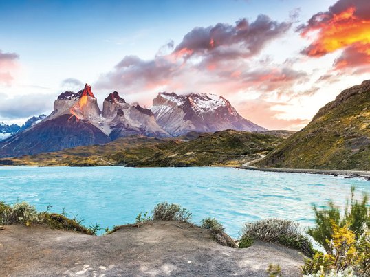 See- und Berglandschaften in Chile